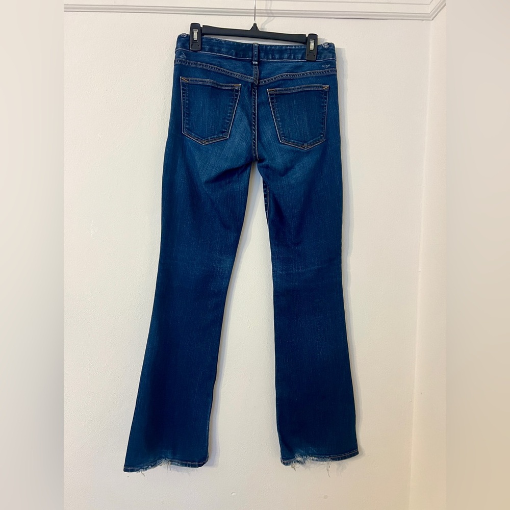 Gap 1969 Blue Jeans 27R Perfect Boot Dark Wash distressed - Picture 3 of 6